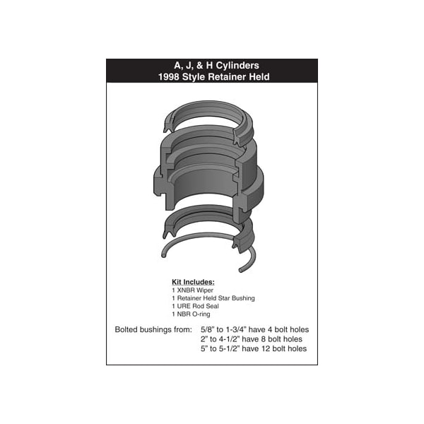 Miller - After Market Parts Hydraulic Cylinder Repair Kit- 1 Star Bushing Rod Kits, Iron Gland 051-KR074-100 - main